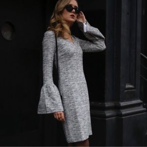 Banana Republic Tweed Dress | Ruffled Bell Sleeves | XS